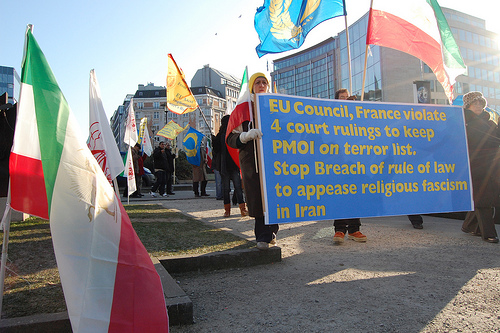 Demonstration outside EU headquarters 