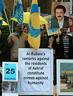 Iranian exiles protest in cities around the world against restrictions on Camp Ashraf