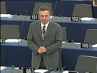  Jan Zahradil, leader of Czech delegation in the EPP-ED group of the European Parliament, speaking in the plenary session on 24 April 2009 which adopted the resolution titled “Humanitarian Situation of Camp Ashraf Residents.”