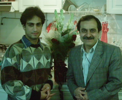 Photo: Mr. Hood Yazarlou (left) with his father Dr. Hani Yazarlou (right). Hood Yazarlou, an aeronautics and space engineering student, was arrested in Iran along her mother on February 20, 2009  during simultaneous raids on many homes across Tehran belonging to families of members of the People’s Mojahedin Organization of Iran (PMOI/MEK) residing in Ashraf City. There no reports about his condition. Mrs. Nazila Dashti, Hood’s  mother, has been sentenced to three years of imprisonment for visiting her sister in Camp Asharf.