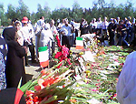 Families of victims gather at Khavaran Cemetary on the 17th anniversary of 1988 massacre of political prisoners by the Iranian regime.