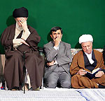From left: Khamenei, Ahmadinejad, Rafsanjani