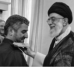 Khamenei (right) and Jafari (left)