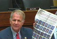 September 10, 2009  - In a U.S. House hearing Congressman Ted Poe, holds the pictures of 36 PMOI members who were abducted by the Iraqi forces during against Camp Ashraf. he expressed skepticism about Iraq's intention to live up to its assurances. "It doesn't appear that they have been treated humanely if 11 of them were murdered and 36 others were arrested," Poe said.
