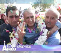 One of the 36 abducted PMOI members is welcomed by Ashraf residents