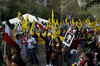  7,000 Iranians staged a rally outside the United Nations in New York on sept. 24, 2009, to protest against the violations of human rights in Iran.