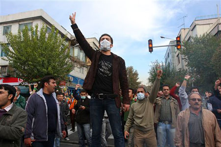 Anti-regime protest in Iran, Nov. 4, 2009
