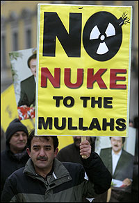 File photo: Iranian exiles protest