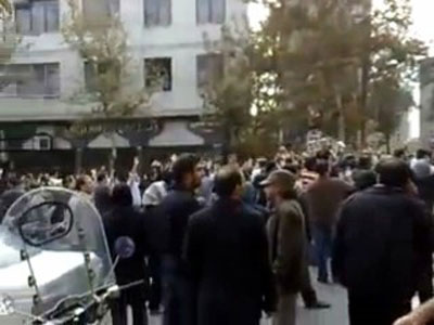 Tehran Imam Hossein and Ferdowsi Squares - Scenes of Demonstrations and Clashes 