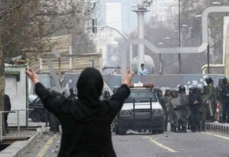 Anti-govenment protest in Tehran, Dec. 27, 2009