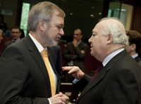 Werner Hoyer and Spanish Foreign Minister Moratinos