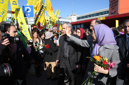 Maryam Rajavi arrives in Berlin