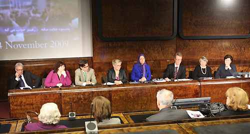 t a session organized by the Human Rights group of the Finnish Parliament, and in the presence of Mrs. Maryam Rajavi, the Iranian Resistance’s President-elect, at the parliament building, a declaration of support by the majority of the country’s lawmakers for the Iranian people’s uprising and the rights of Camp Ashraf residents was unveiled.