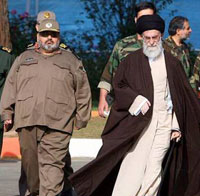 Firouzabadi (left) and Khamenei