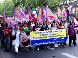 France: rally for victims of repression in Iran in 1988 