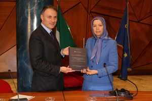 Maryam Rajavi at the Italian Parliament 