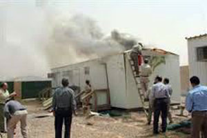 Camp Liberty housing trailer hit by rockets