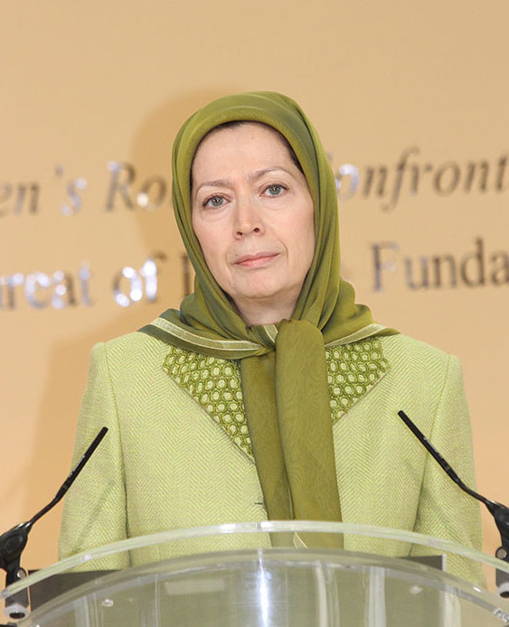 Maryam Rajavi, International Women's Day conf. at Iranian opposition HQ in Paris