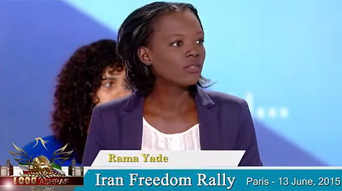 Rama Yade, France's former Human Rights Minister, tells June 13 rally in Paris: Maryam Rajavi tirelessly shows way to Iran's freedom