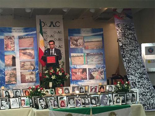 Iranian-American community in Los Angeles on August 16 gather to remember the victims of the 1988 massacre of political prisoners in Iran