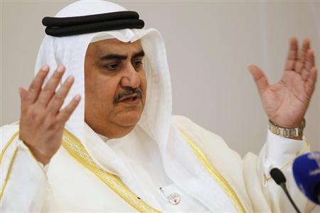 Bahrain’s foreign minister Shaikh Khalid Bin Ahmad Al Khalifa