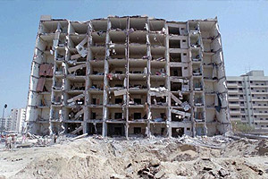 In June 1996, a truck bombing killed 19 Americans at the Khobar Towers barracks near Dhahran, Saudi Arabia