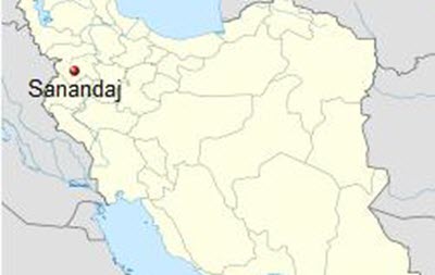 Sanandaj-map