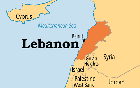 Lebanon-Region-Map