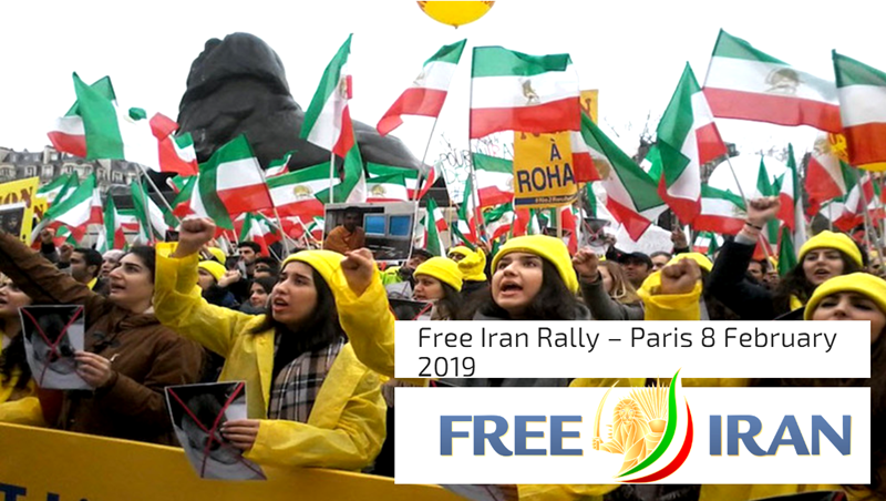 Free Iran Rally – Paris 8 February 2019