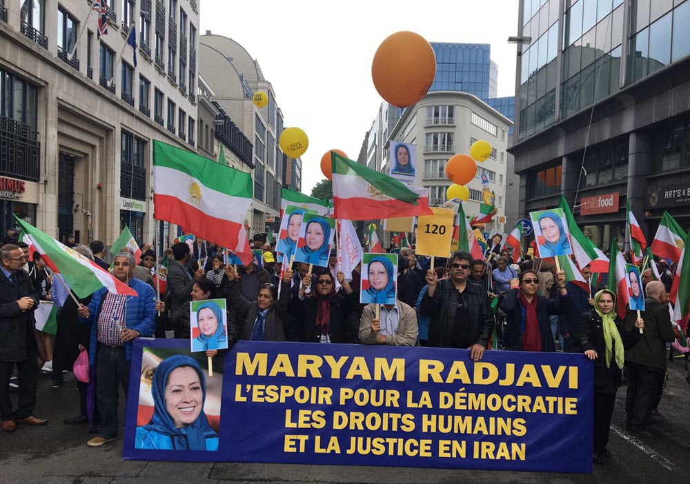 Free Iran march in Brussels  