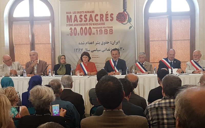 An event commemorating Iran's 1988 massacre of political prisoners was held on Friday in Paris District 1's City Hall.