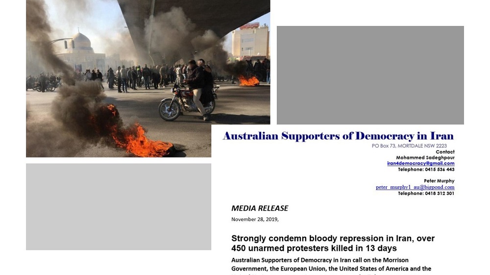 Australian Rights Group Condemns Crackdown on Iran Protests