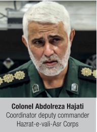 Colonel Abdolreza Hajati Coordinator deputy commander Hazrat-e-vali-Asr Corps