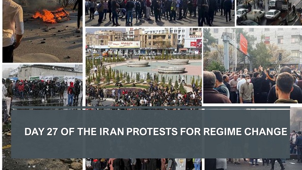 Day 27 of the Iran Protests for Regime Change 