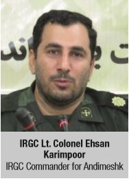 IRGC Lt. Colonel Ehsan Karimpoor IRGC Commander for Andimeshk